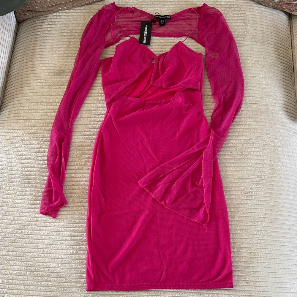Pink mini dress